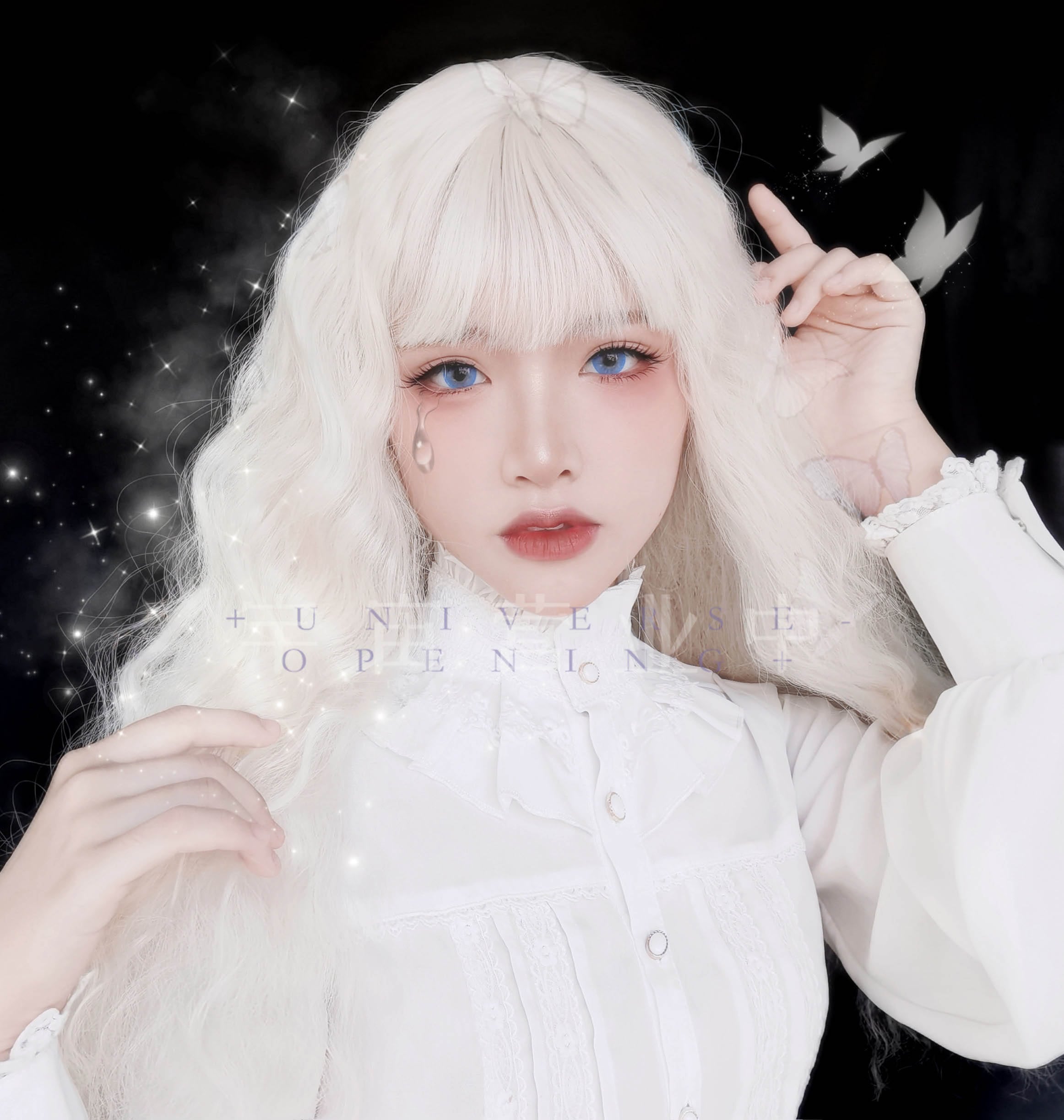 【甘ロリータ】バブルロールロングヘアスタイル ロリータファッション