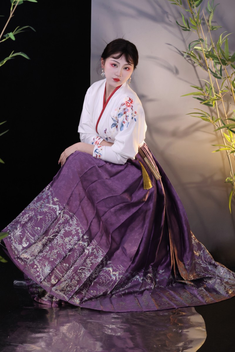 ロリータファッション 花鳥風月 着物襟付き二部式和装