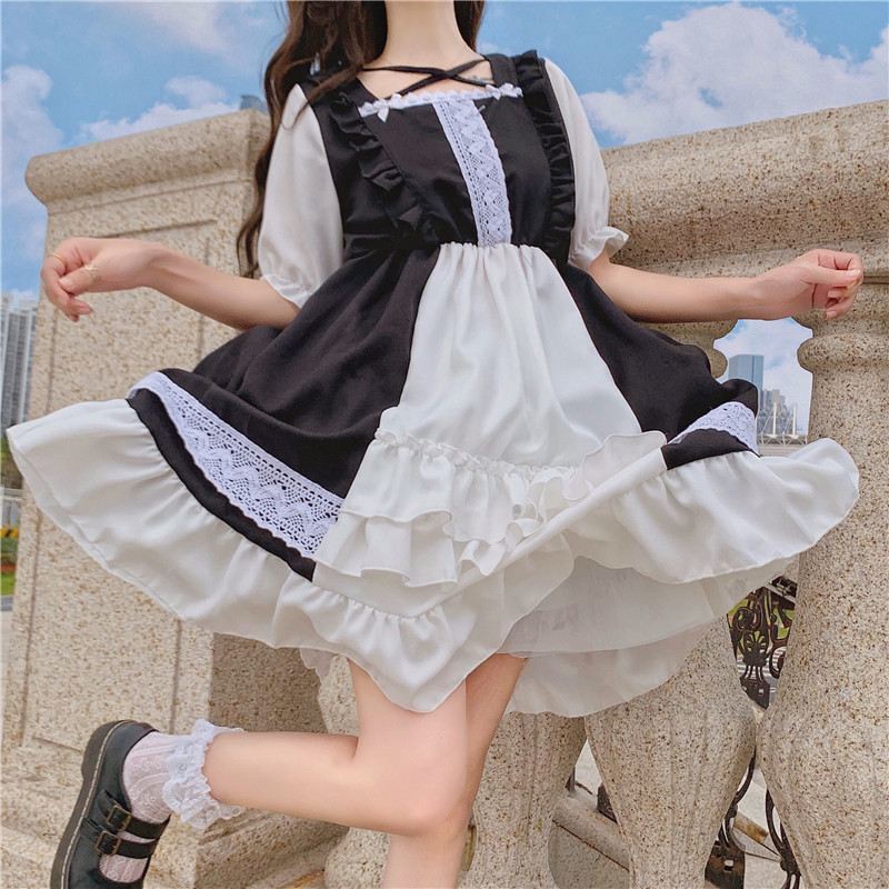 ロリータファッション【甘ロリータ】メルヘンアリスワンピース