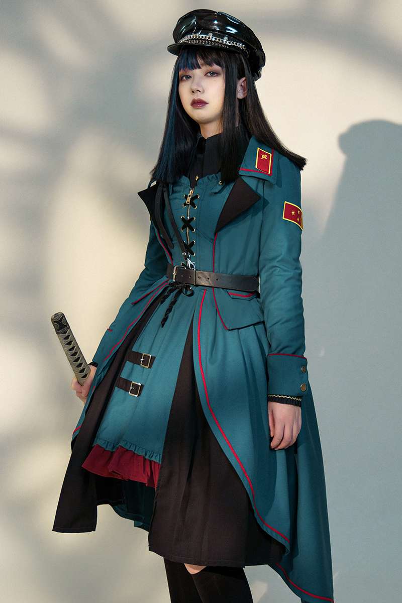 ロリータファッション 帝国少女軍服スカートセット