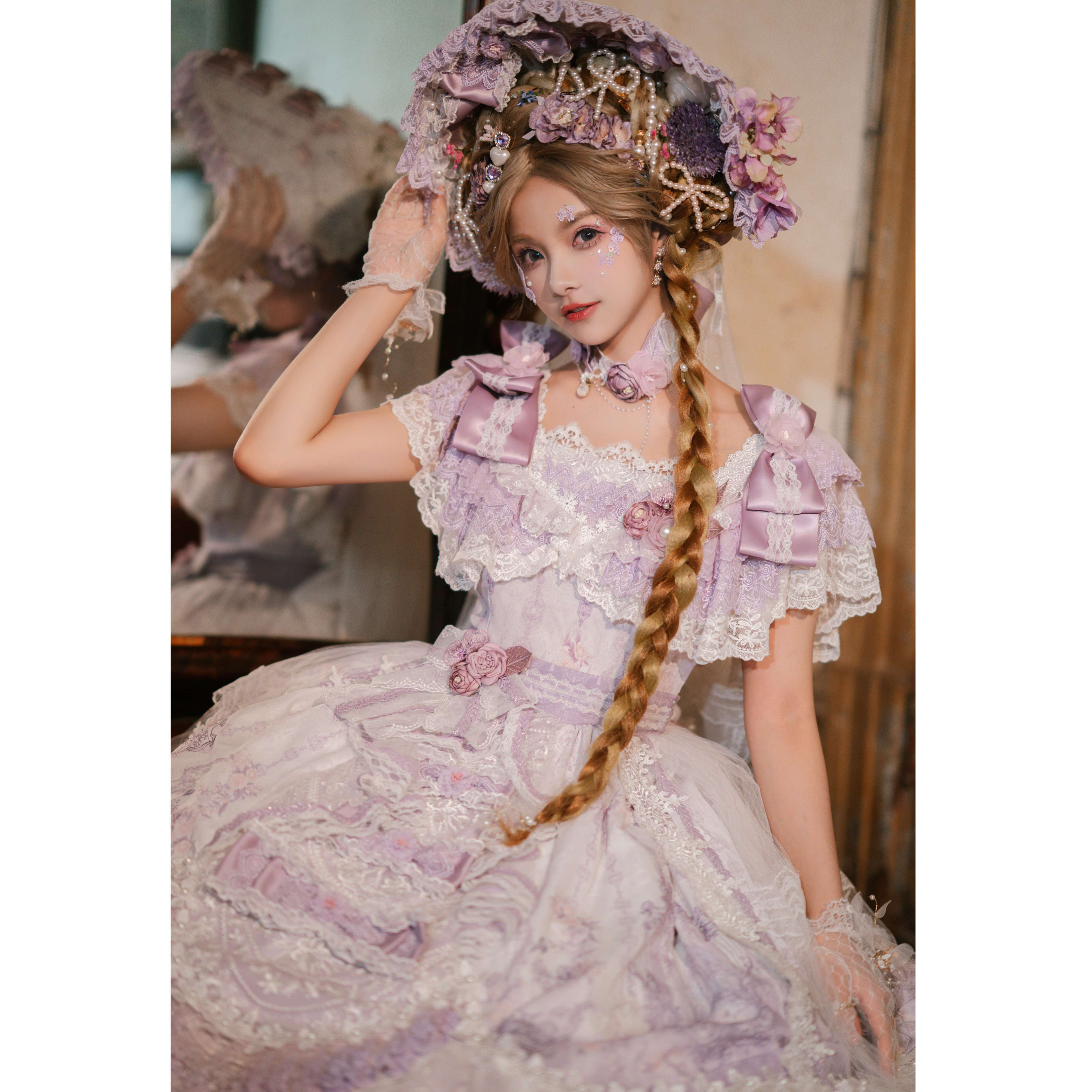 ロリータファッション 妖精の花園ドレスセット
