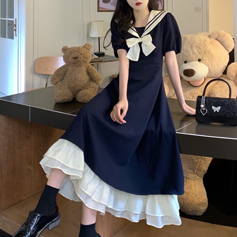 【クラシカルロリータ】学生風ロリータワンピース ロリータファッション