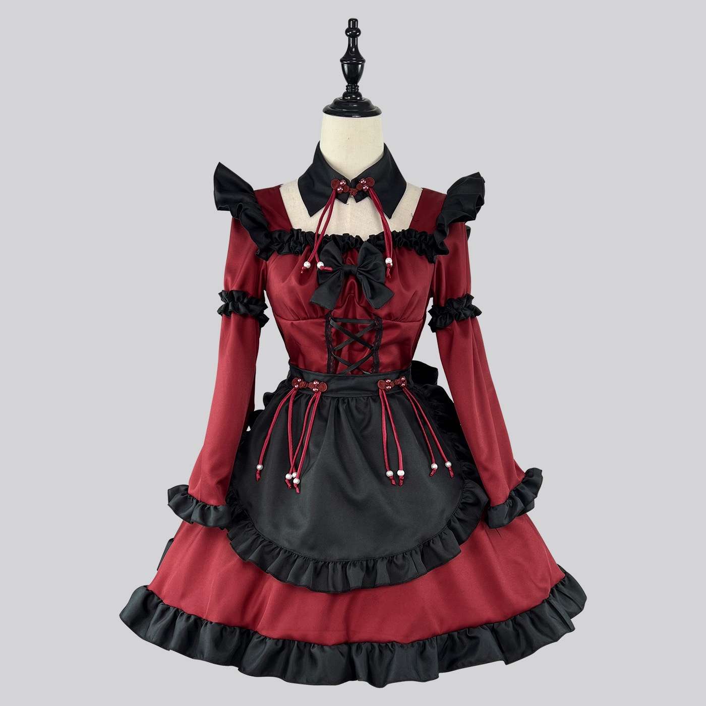 ロリータファッション ふんわり姫袖リボンワンピース