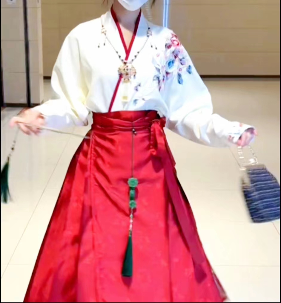 ロリータファッション 花鳥風月 着物襟付き二部式和装