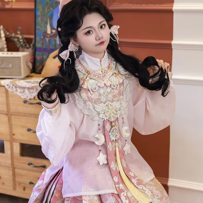 ロリータファッション 蝶結び姫振袖風ワンピース
