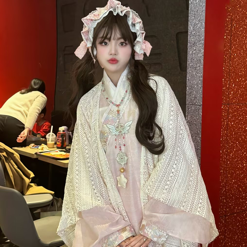 ロリータファッション 蝶結び姫振袖風ワンピース