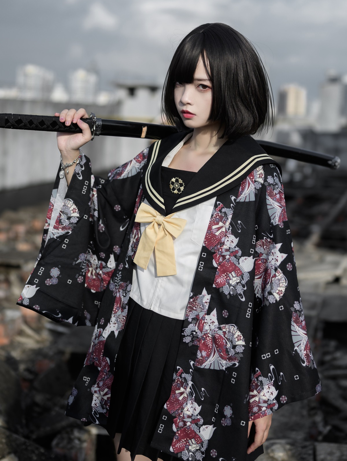 ロリータファッション【和風ロリータ】花魁風セーラー服