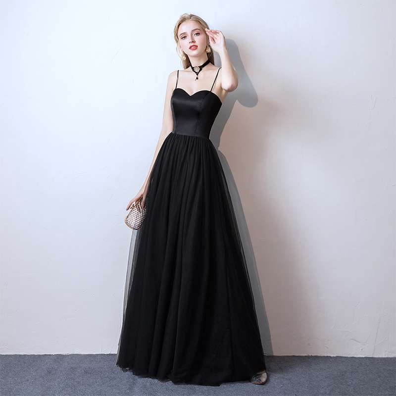 ロリータファッション 優美なチュールスカート ロングドレス