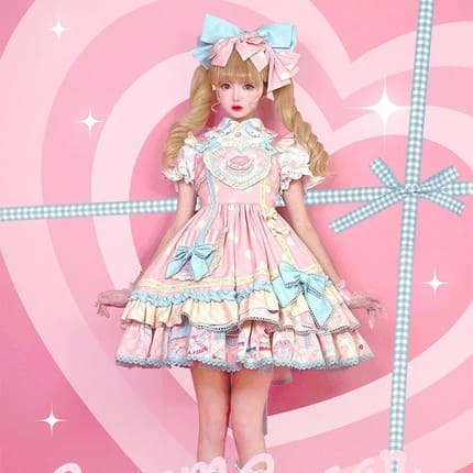 ロリータファッション【甘ロリータ】プリンセスビッグボーイロリータドレス ロリータファッション