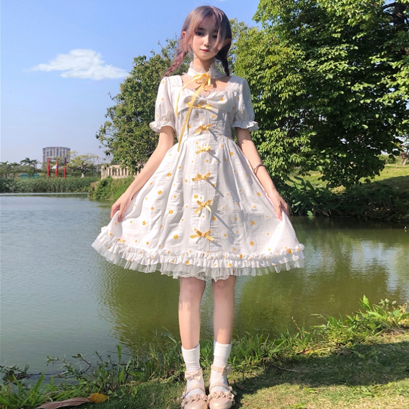 ロリータファッション【甘ロリータ】ディズニージャパニーズプリンセスロリータドレス