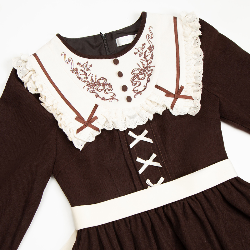 ロリータファッション 乙女のメイド服風フリルワンピース