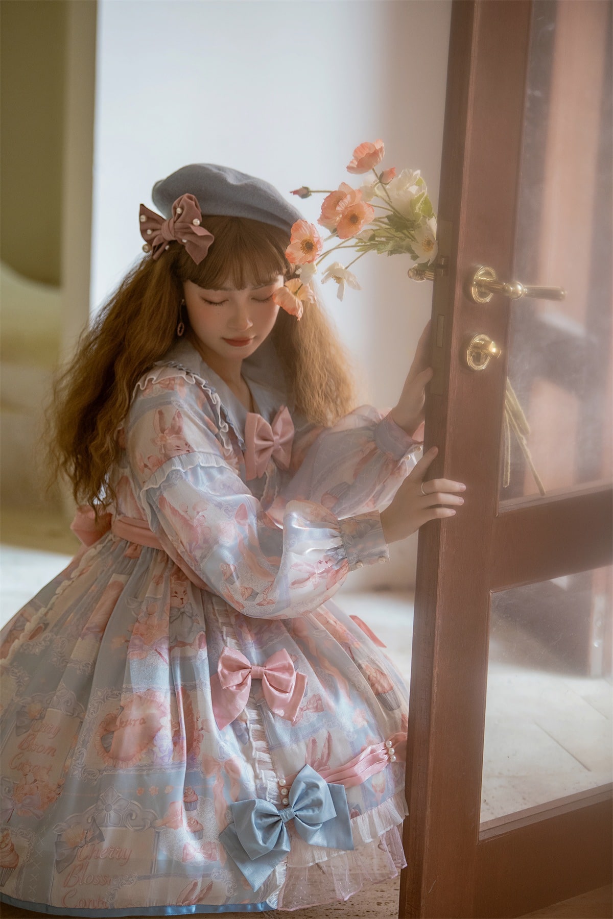 ロリータファッション【甘ロリータ】桜キャンディードレス 甘ロリータ