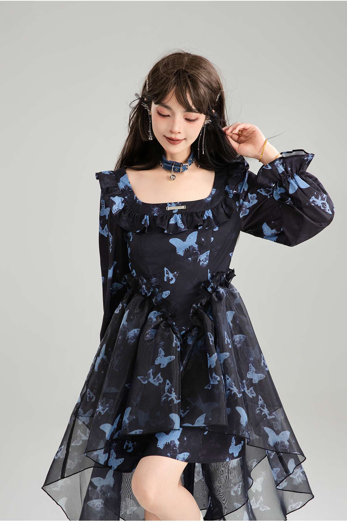 ロリータファッション 蝶々の囁き 妖精風フリルワンピース