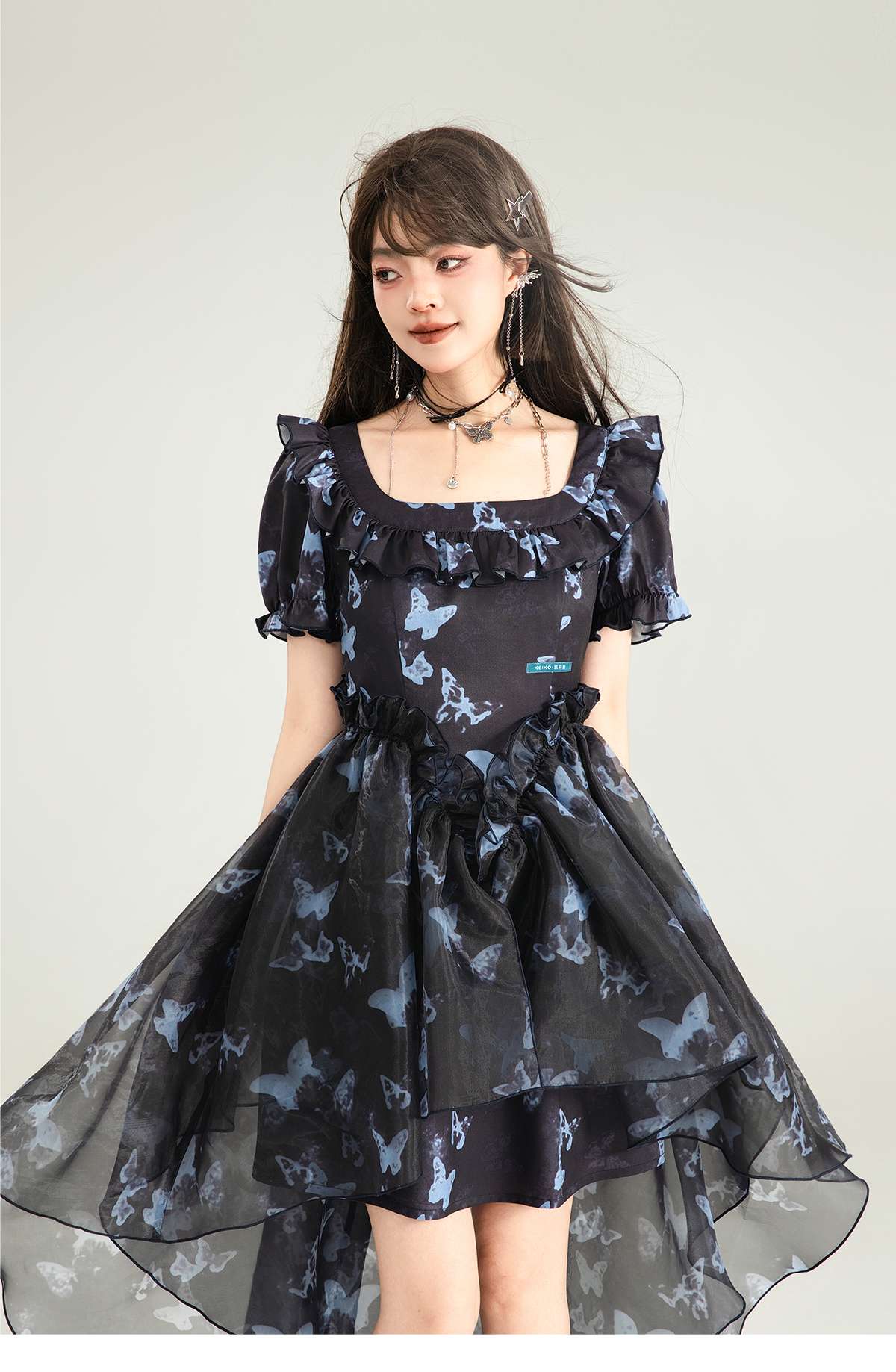 ロリータファッション 蝶々の囁き 妖精風フリルワンピース