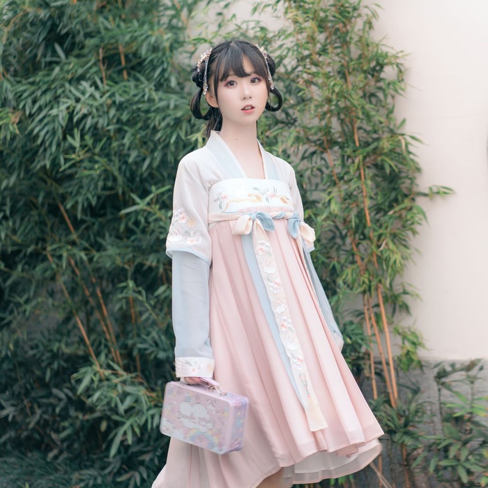 ロリータファッション 【中華ロリータ】古典風ワンピース ショート丈