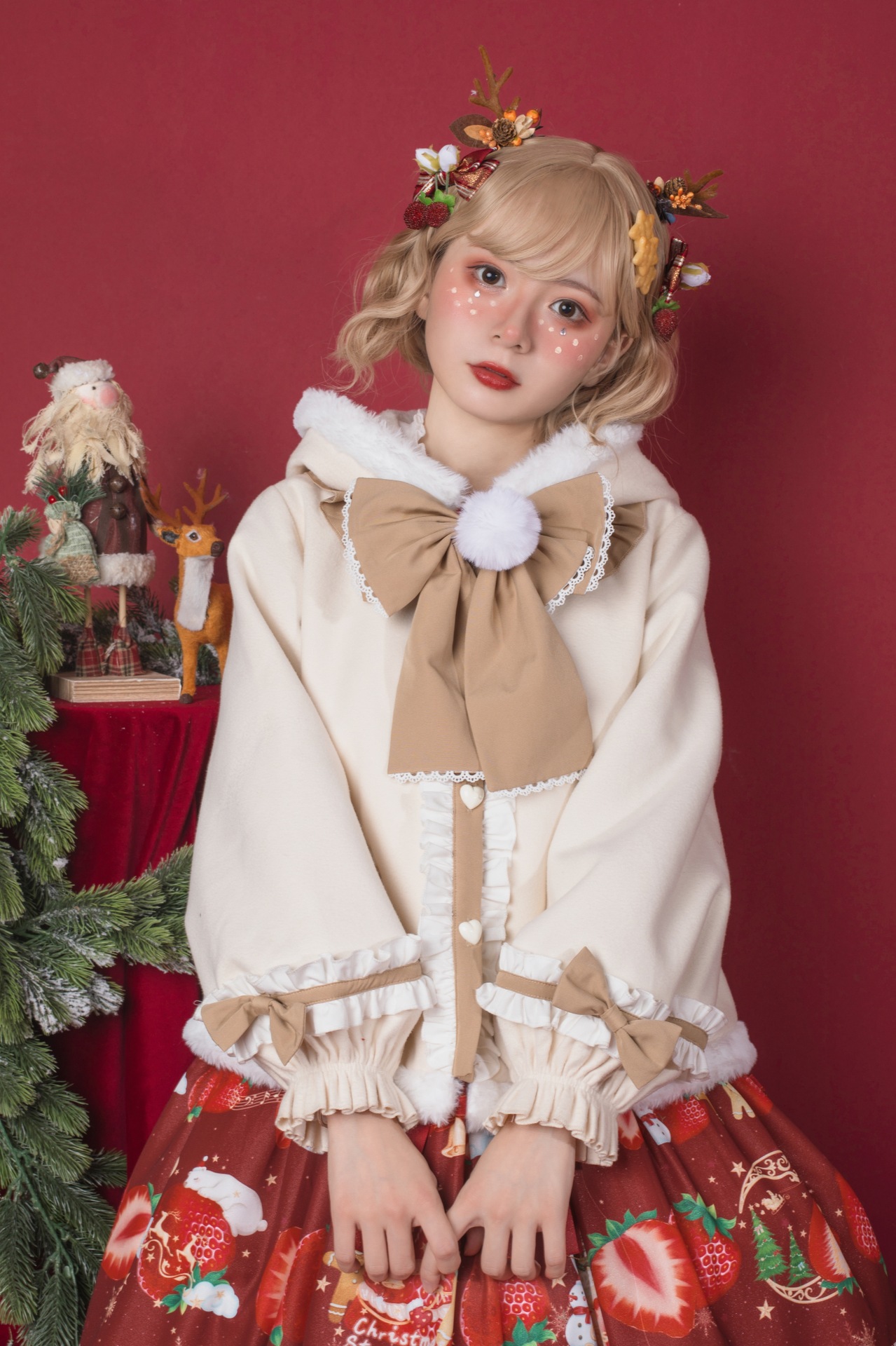 ロリータファッション【甘ロリータ】クリスマストナカイコート
