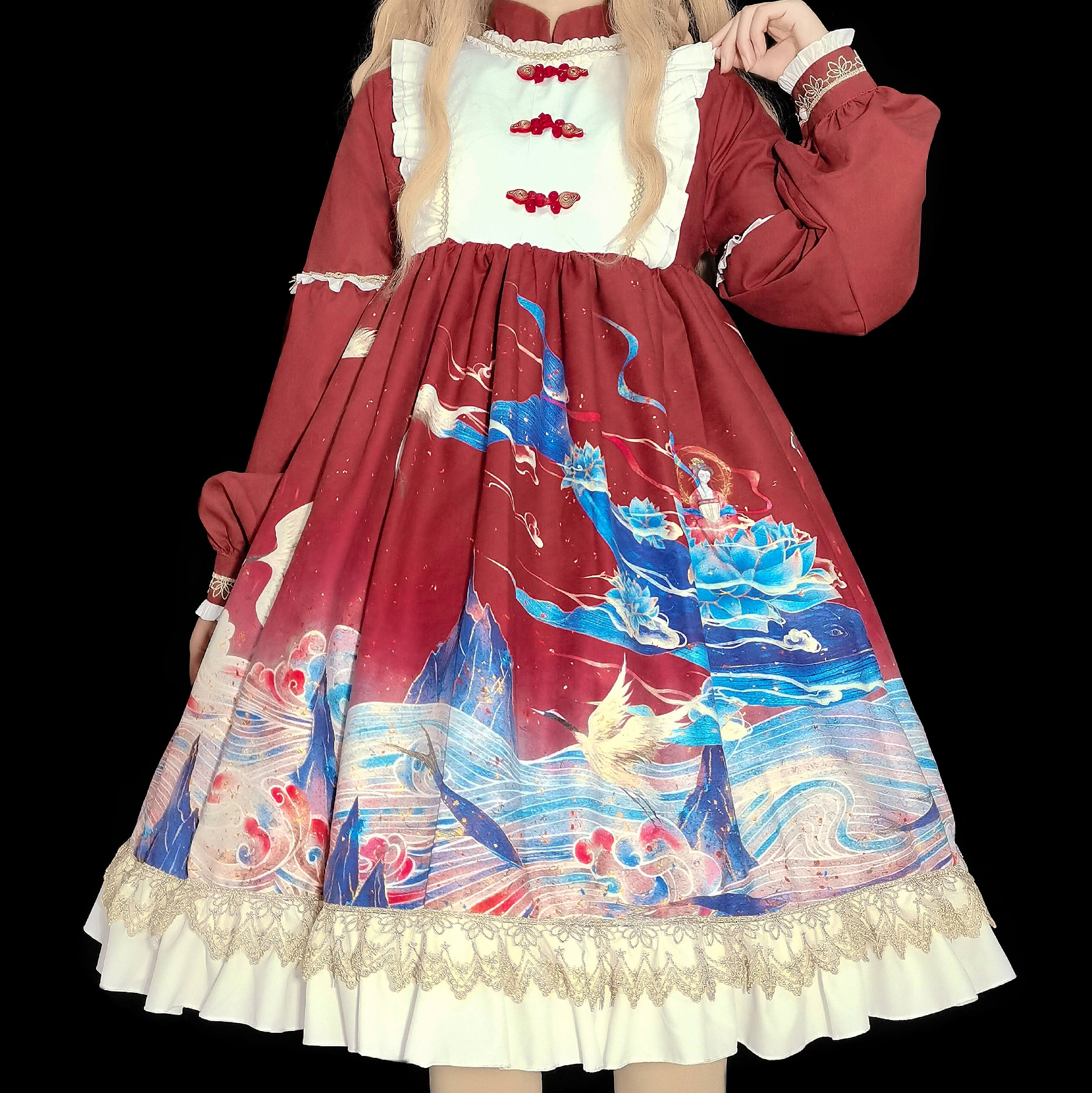 【中華ロリータ】オリジナル長袖プリンセスロリータ