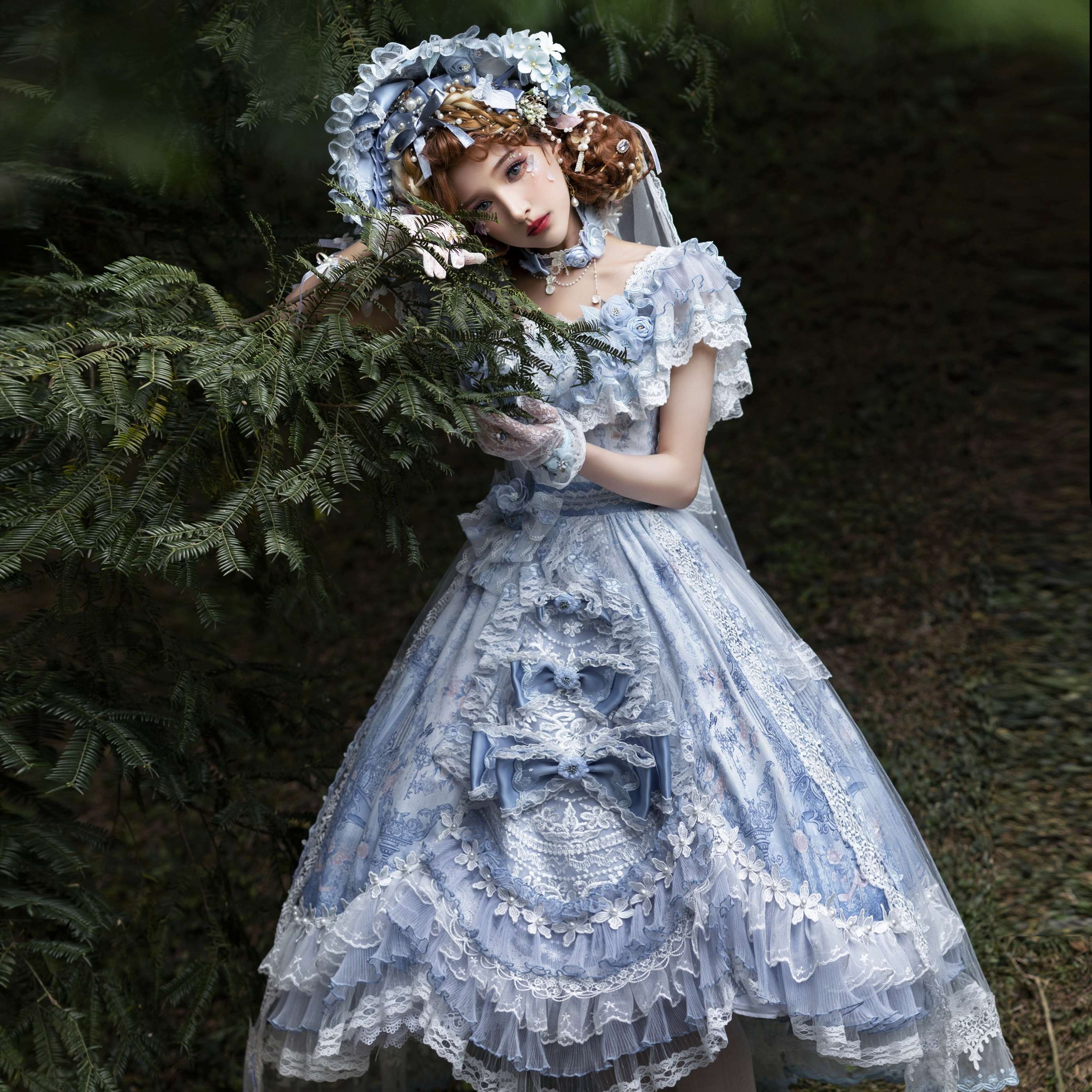 ロリータファッション 妖精の花園ドレスセット