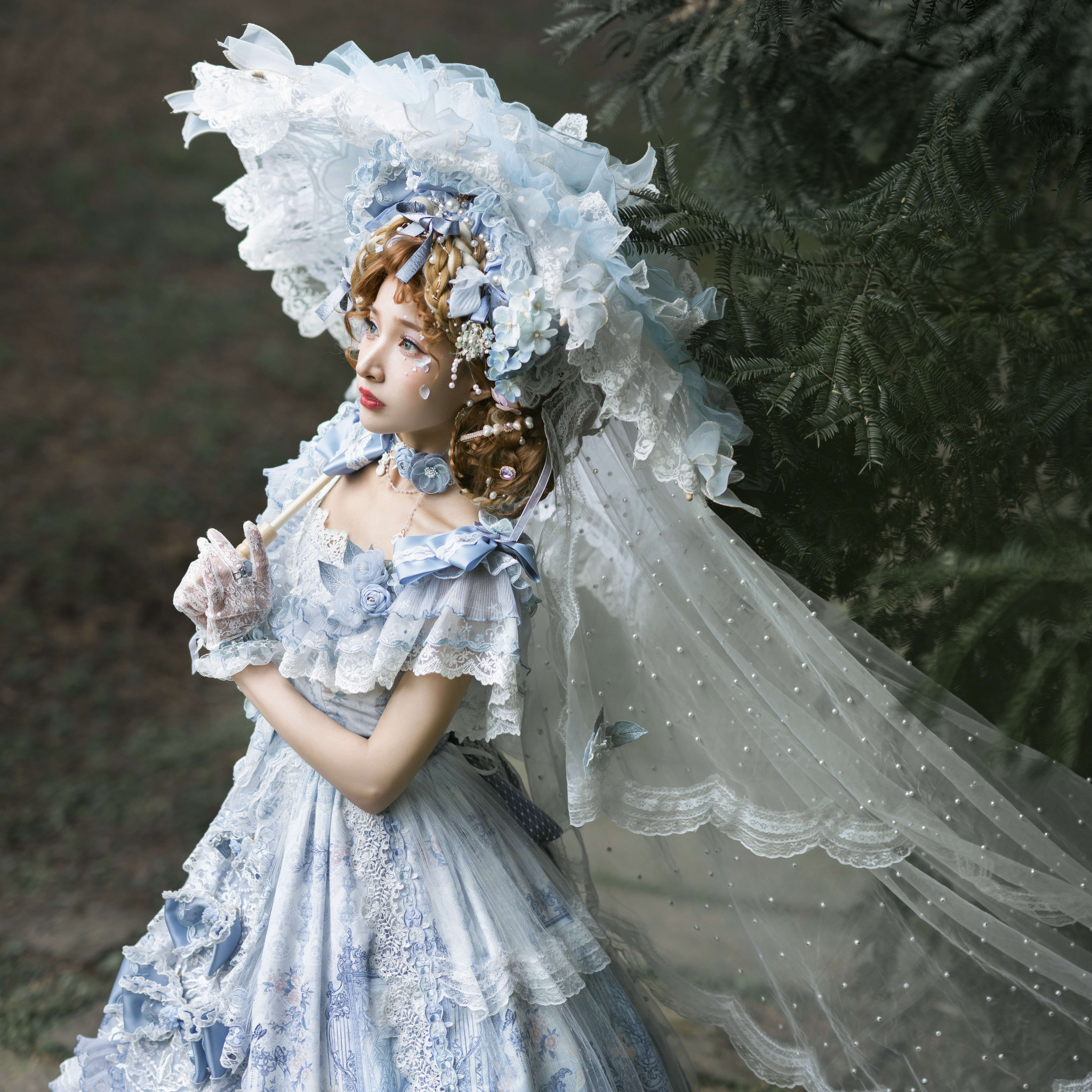 ロリータファッション 妖精の花園ドレスセット