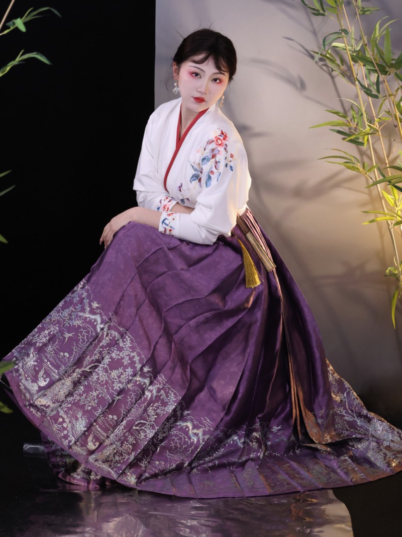 ロリータファッション 花鳥風月 着物襟付き二部式和装
