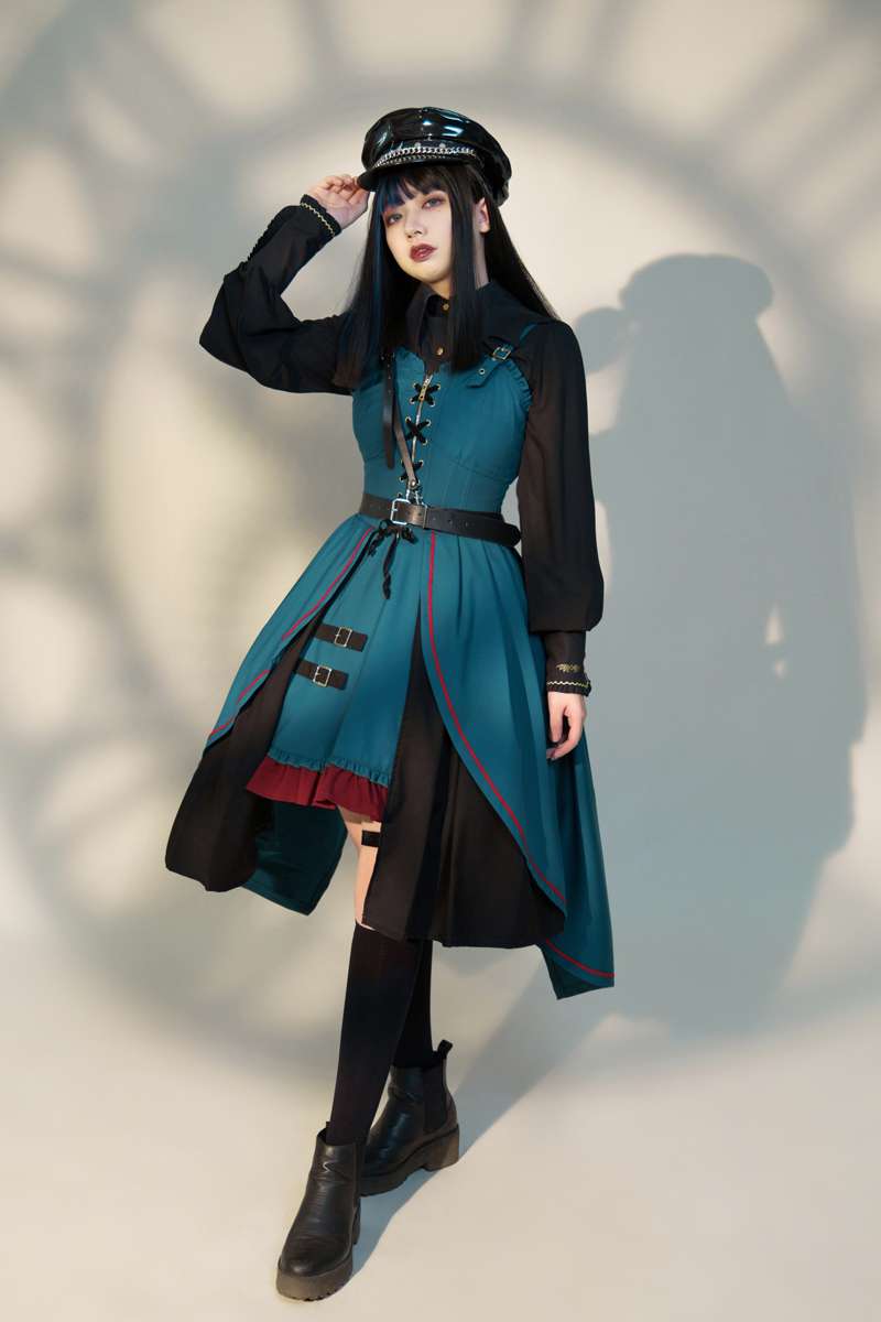 ロリータファッション 帝国少女軍服スカートセット