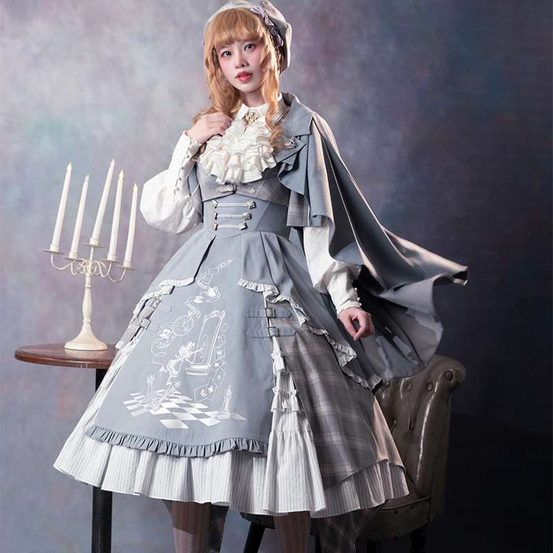 ロリータファッション 魔法学園の制服風アビス・ジャケットドレス