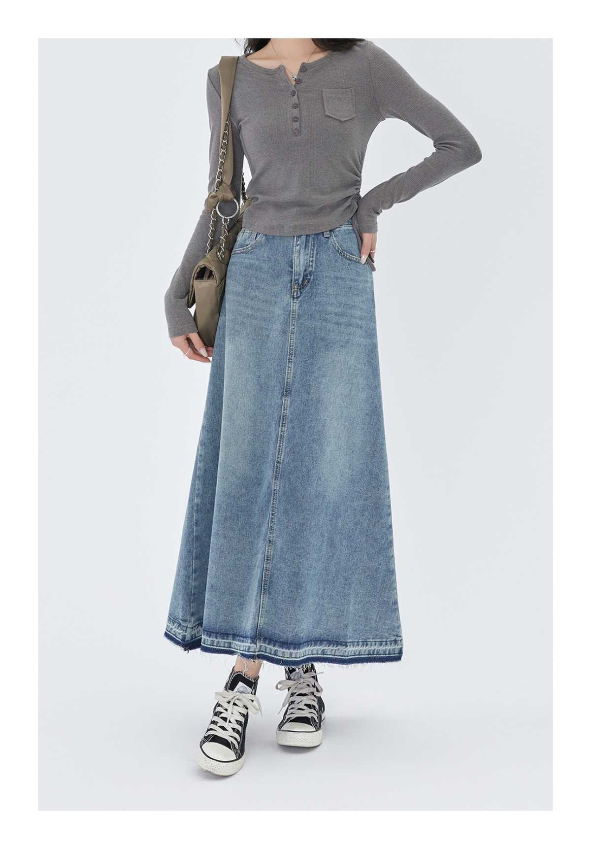 ロングデニムスカートでおしゃれを楽しもう！５選