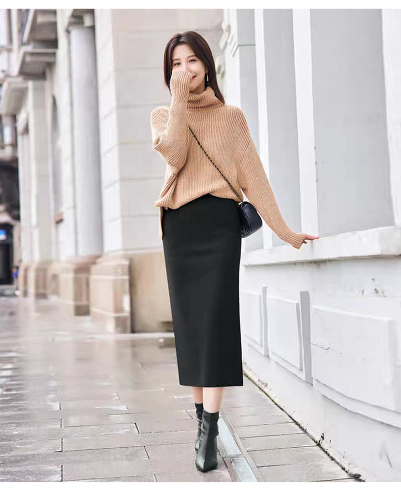 ロングスカート シンプル美シルエット ロングタイトスカート
