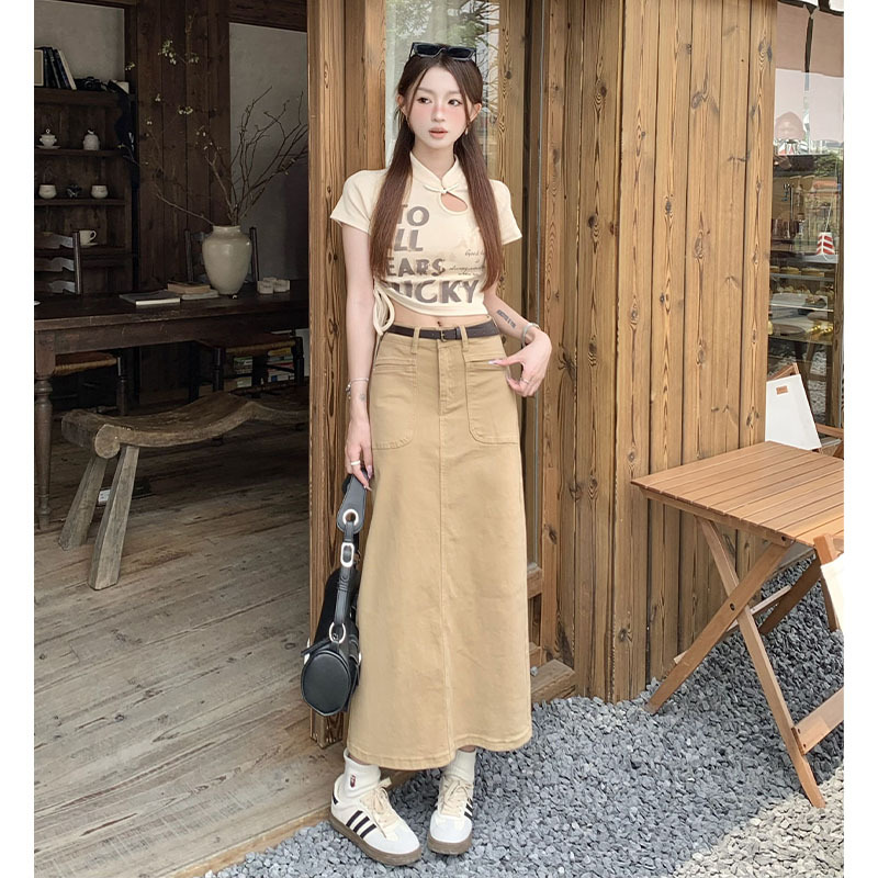 ロングスカート シンプルタイトロングスカート
