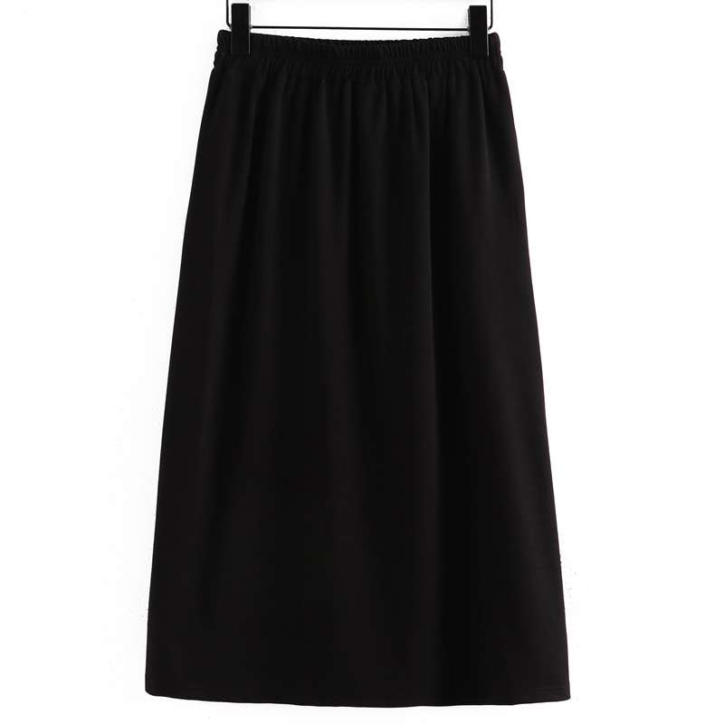 ロングスカート シンプルロングスリットスカート