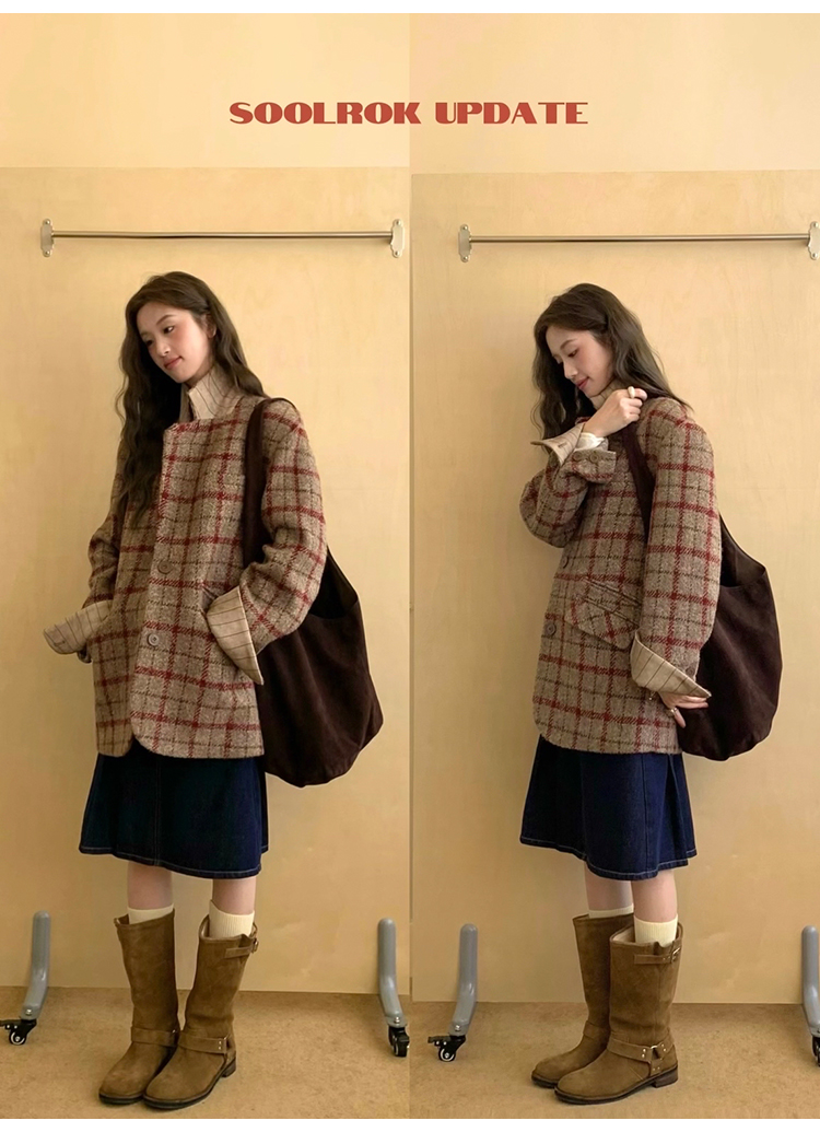 ギャザーデニムロングスカート