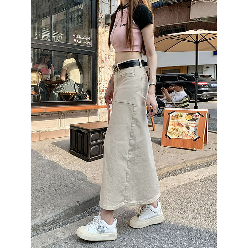 ロングスカート シンプルタイトロングスカート