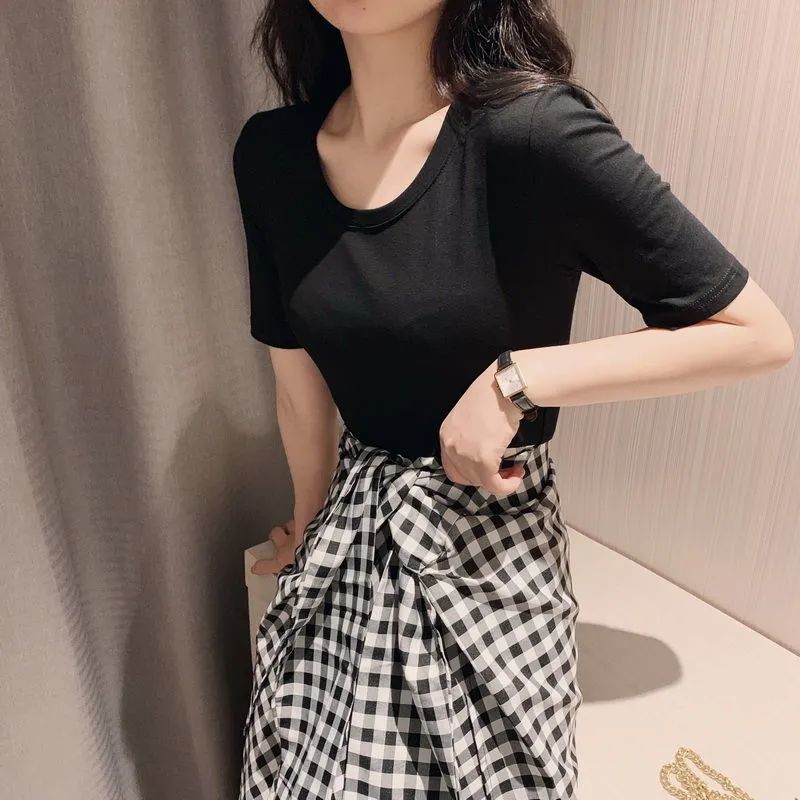 ロングスカート 格子柄リボン結びマキシスカート