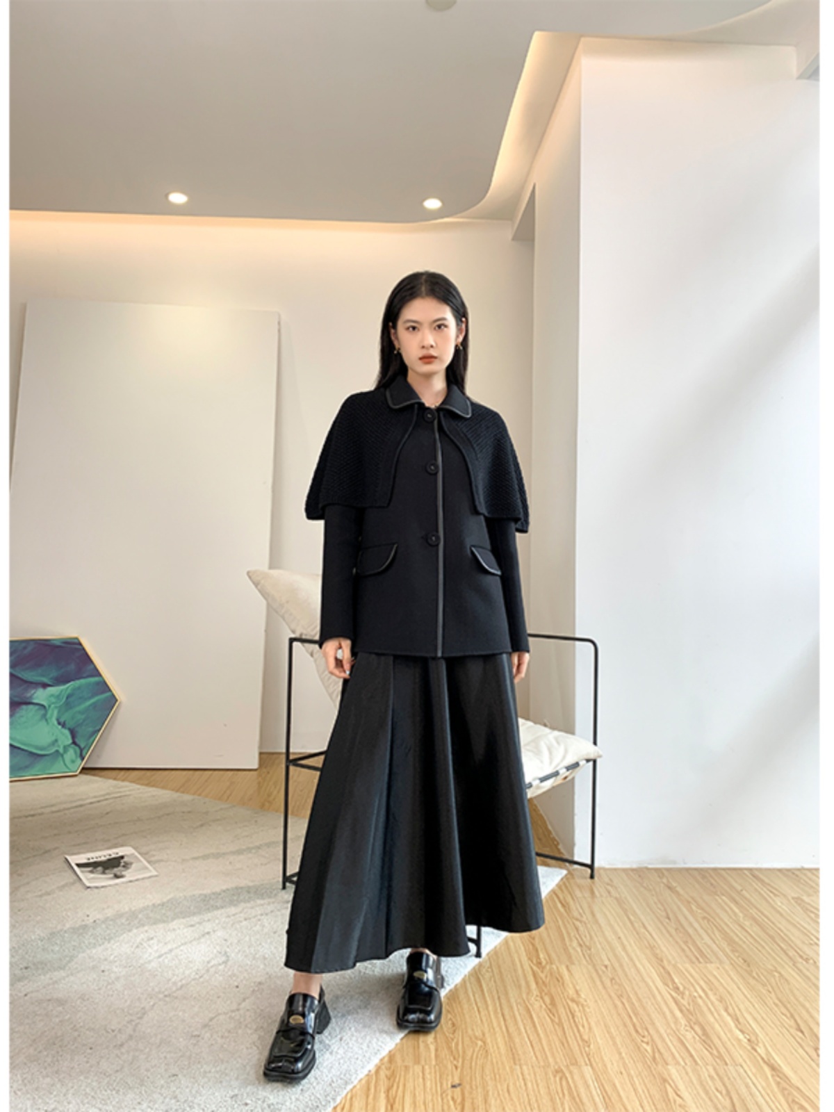 ロングスカート 上品クラシカルプリーツスカート