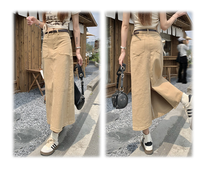 ロングスカート シンプルタイトロングスカート