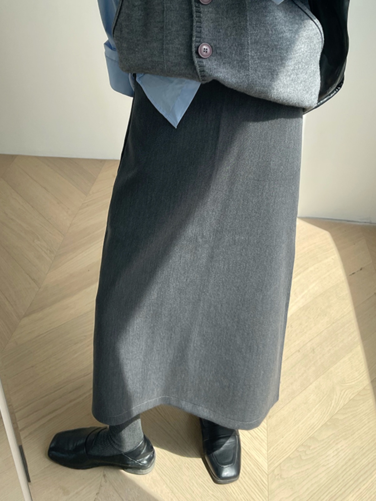 すっきりシルエットロングスカート