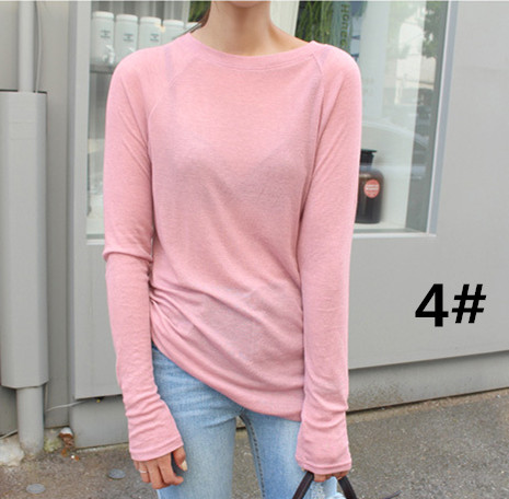 薄手シアーロンT 重ね着長袖トップス