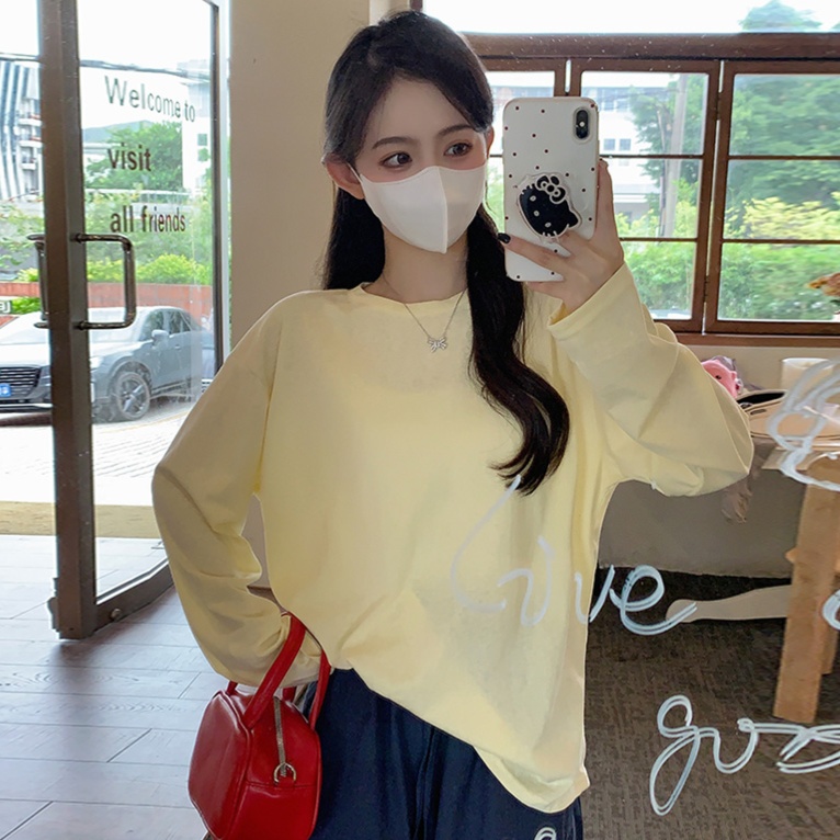 ロンT なめらか素材リラックスロングTシャツ