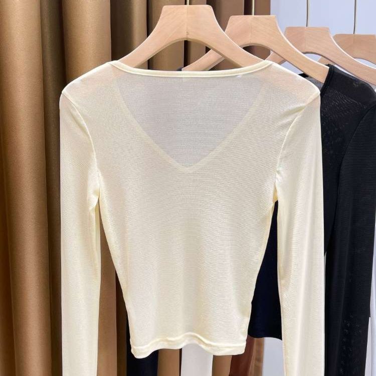 ロンT シンプル美シルエット長袖カットソー
