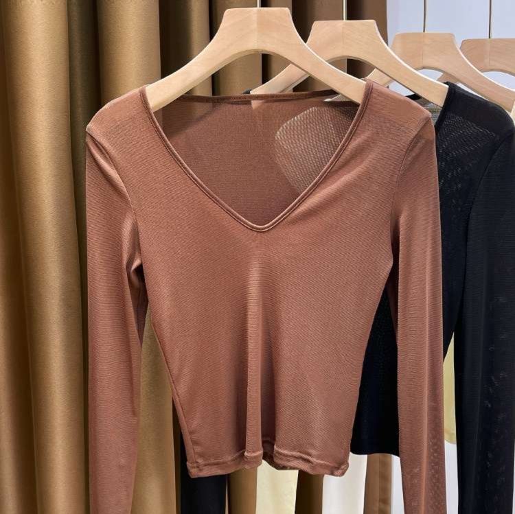 ロンT シンプル美シルエット長袖カットソー