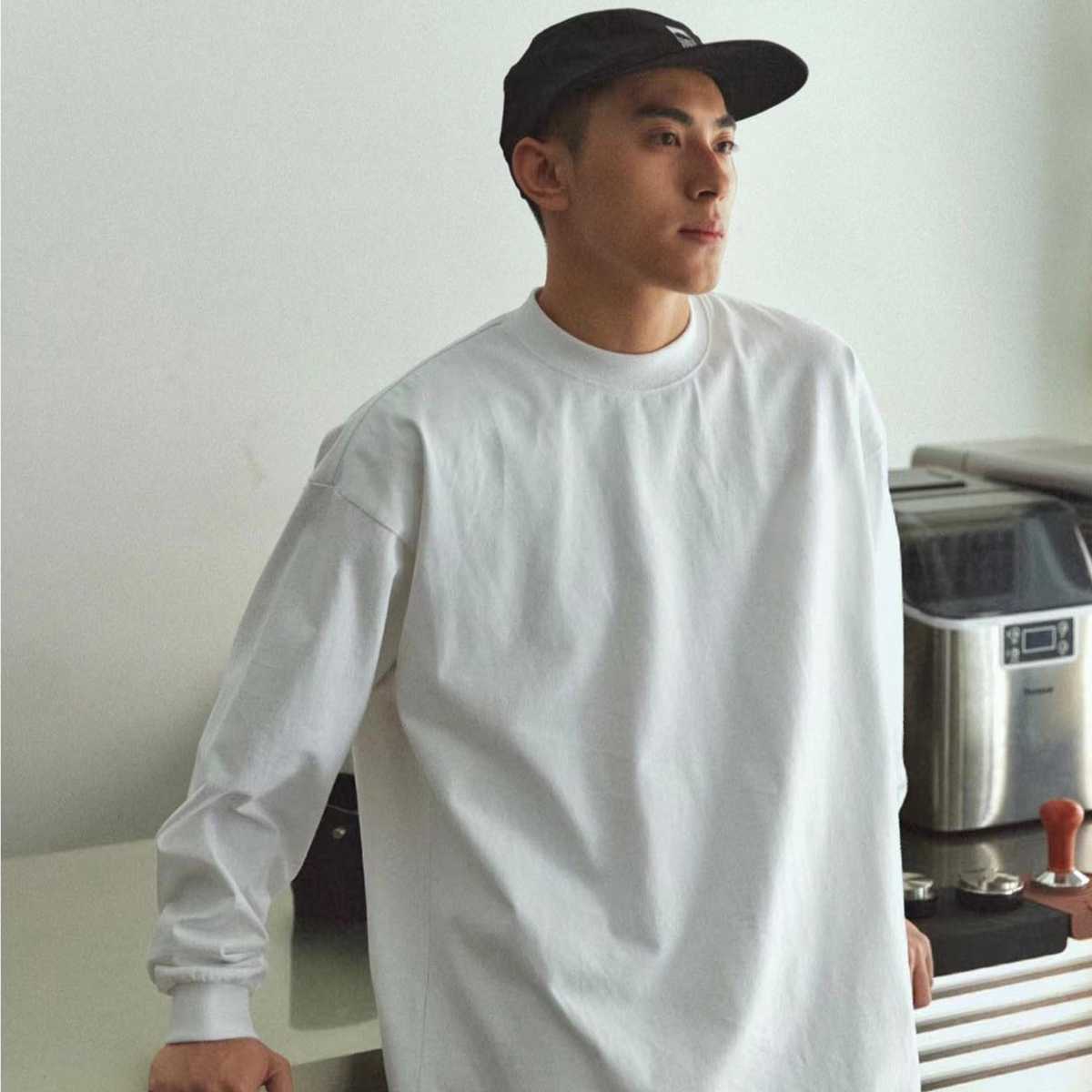 ロンT シアーストレッチカットソー