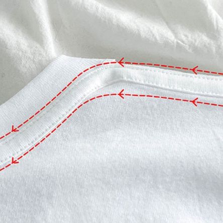 ロンTコットン ワンポイント文字刺繍ゆったりシルエット長袖シャツ