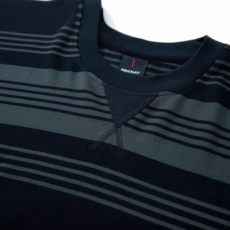 ロンT 男女兼用ボーダー柄長袖シャツ春夏秋対応全2色