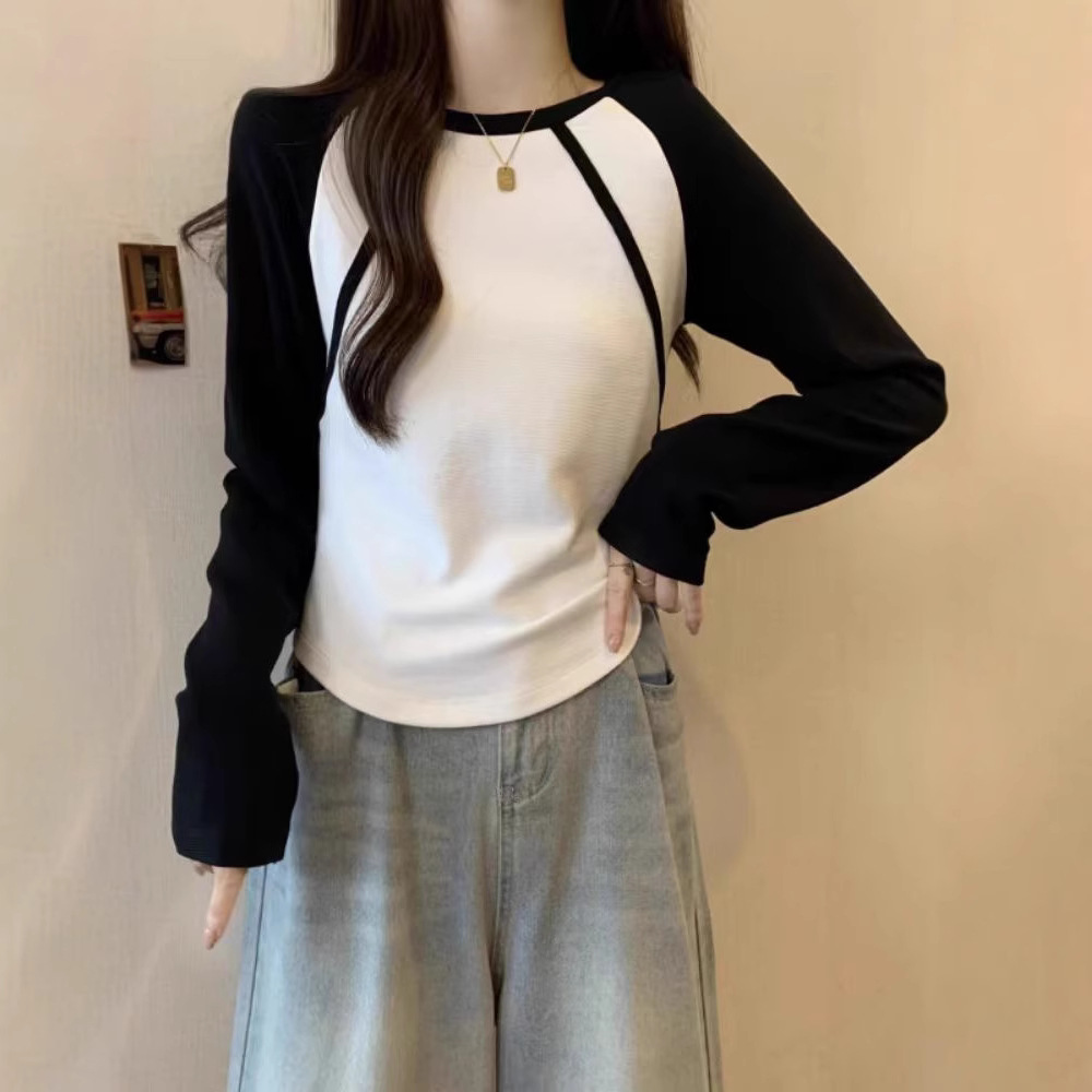 ロンT バイカラー切替クラシックロンT