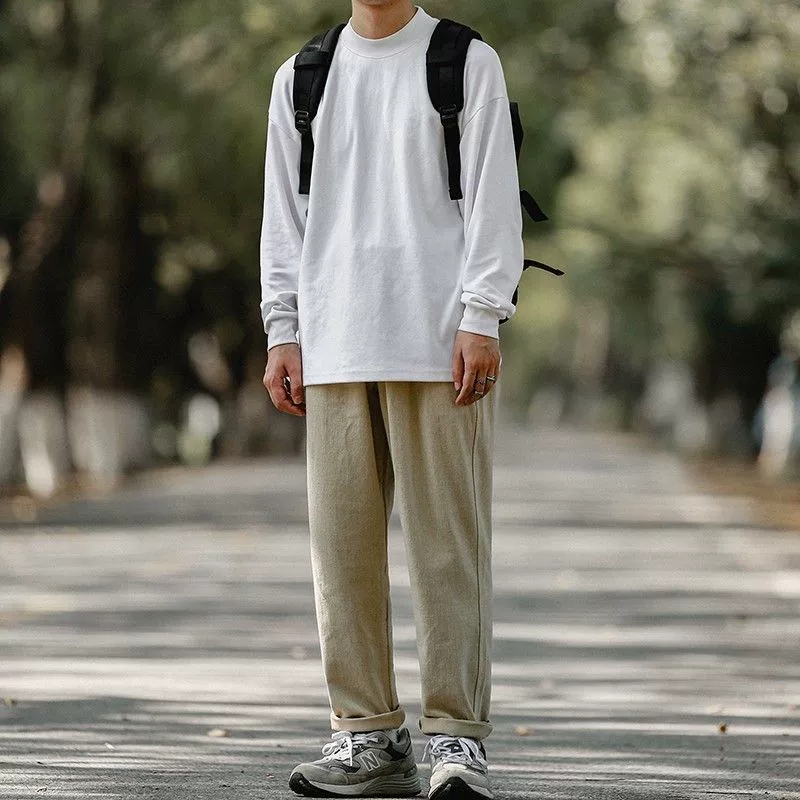 ロンTコットン 無地ロンティー男女兼用春秋新作全6色展開