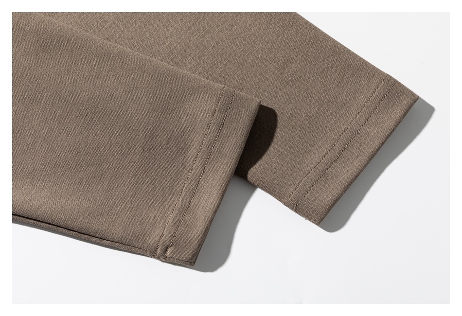 メンズ丸首無地長袖シャツ 男女兼用ゆったりロンT厚手 全3色