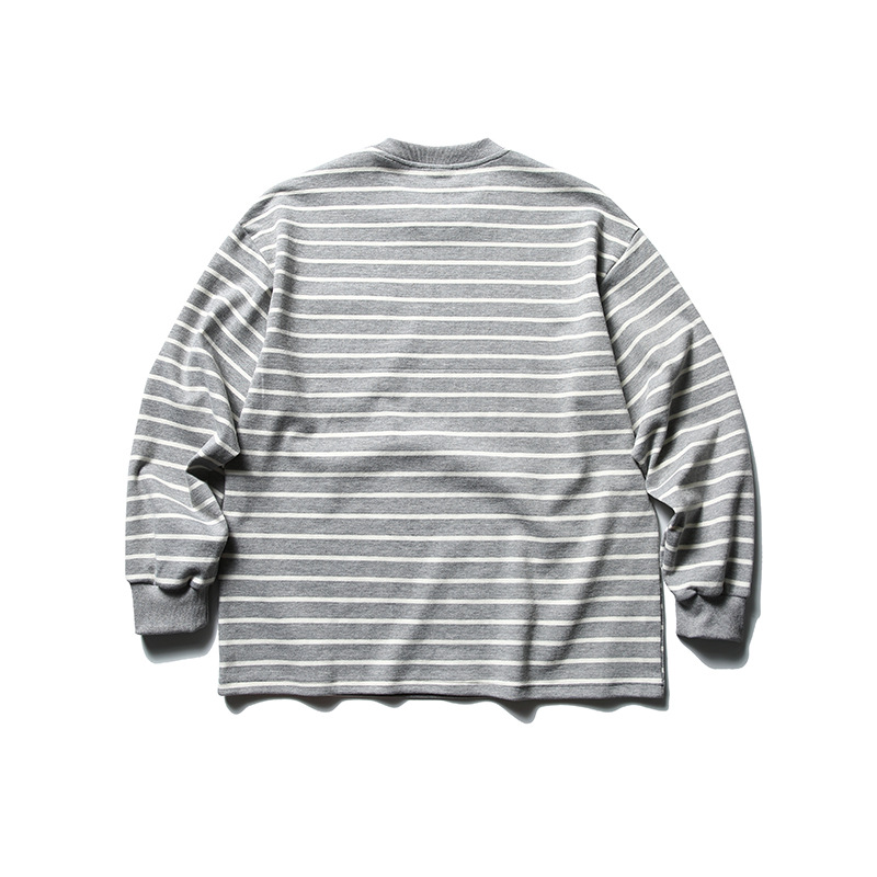 ロンT 男女兼用 ボーダー柄 長袖Tシャツ ゆったりシルエット