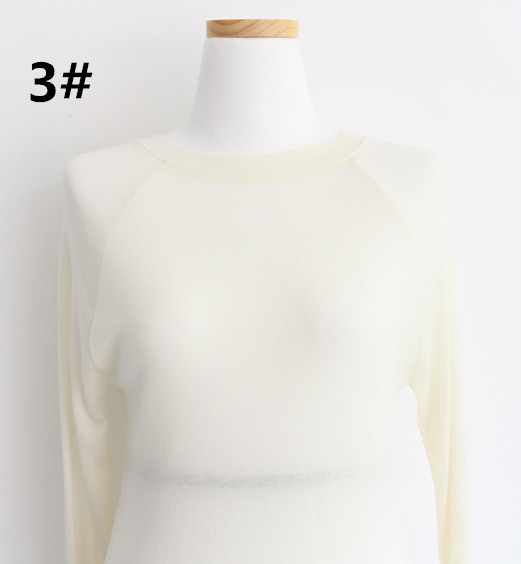 薄手シアーロンT 重ね着長袖トップス