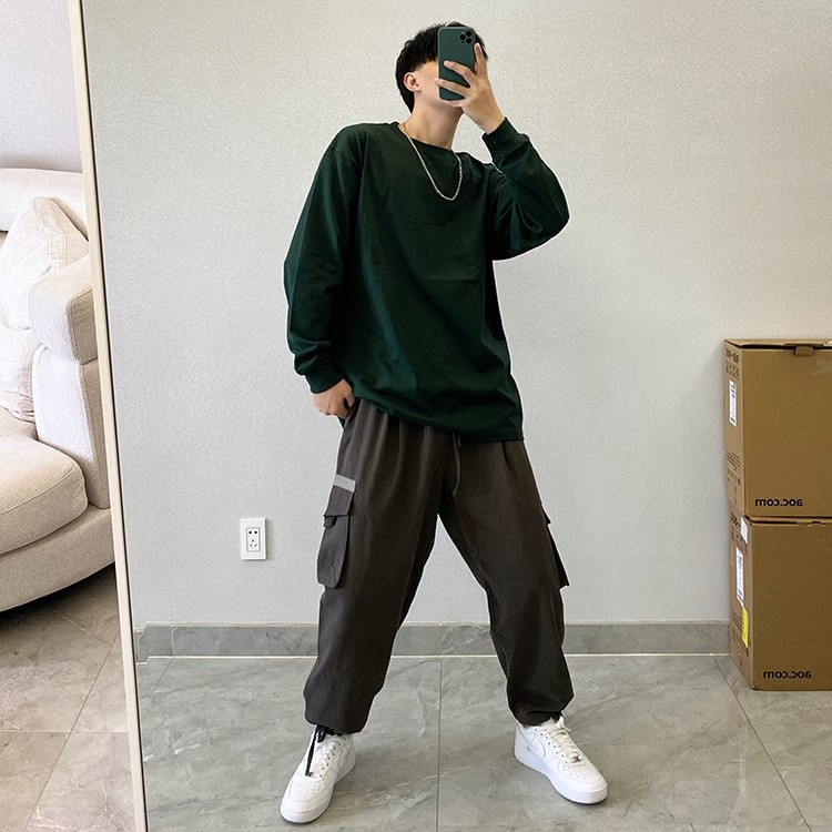 ロンT シンプル快適ゆったり長袖