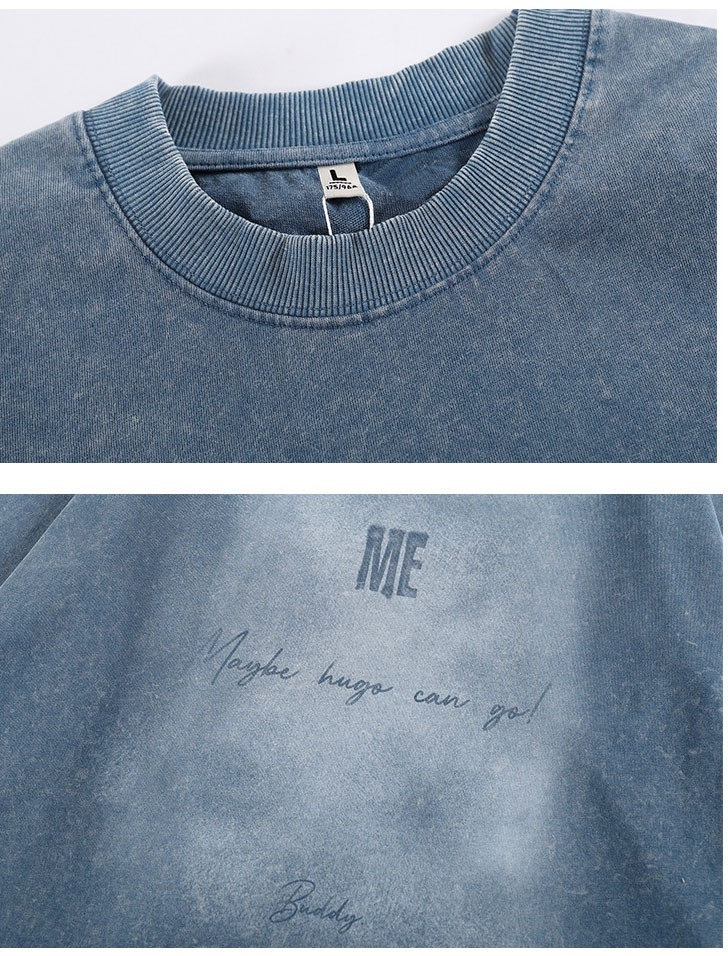 ロンT厚手 メンズ ヴィンテージ風ロングスリーブトップス 全2色